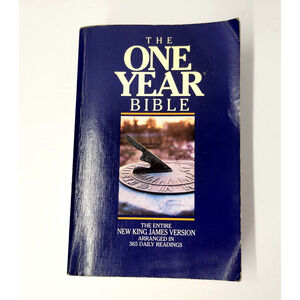 Vintage 1992 The One Year Bible NKJV Tyndale Blue Trade PB 365 Daily Readings